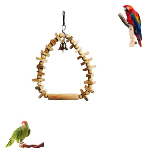 Bird Toys,Vogelschaukel Aufhängen Hölzern,Papageienständer,Papageienschaukel Lernspielzeug,Geeignet für die meisten Vögel von YuWangg