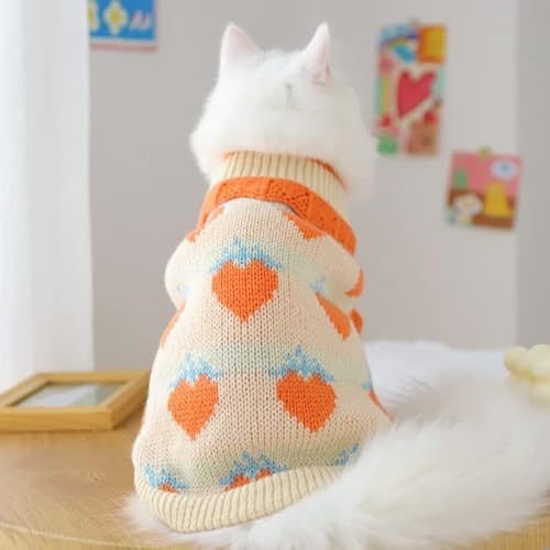 YuZiJiang Haustier-Katzen-Weihnachtskleidung Weihnachtskatzen-Kleidung Baumwolle Haustier-Kleidung für Hündchen Katzen-Weste-Hemd-Katzen-Pullover-Haustier-Kleidung von YuZiJiang