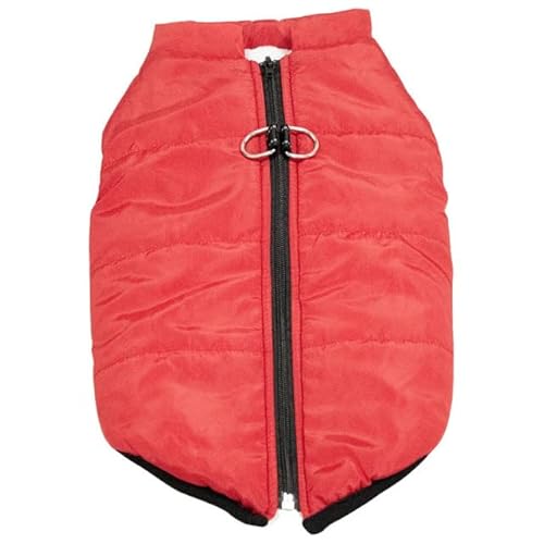 YuZiJiang Haustierkleidung Winter Welpenjacke Weste mit D-Ring für kleine mittelgroße Hunde Bichon wasserdichter Reißverschluss Mantel Kleidung Haustiere Outfits von YuZiJiang