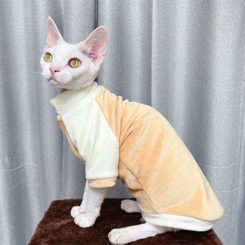 YuZiJiang Herbst Winter Stretchy haarlose Katze Kleidung Samt Katze Outfit Kätzchen Bekleidung Kostüm Haustier Kleidung für Katze von YuZiJiang