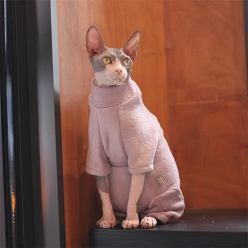 YuZiJiang Winterkleidung für unbehaarte Katzen verdickt Sich, um warm zu bleiben. Vierbeinige Kleidung für Katzen bedeckt den Bauch, um Haarausfall zu verhindern von YuZiJiang