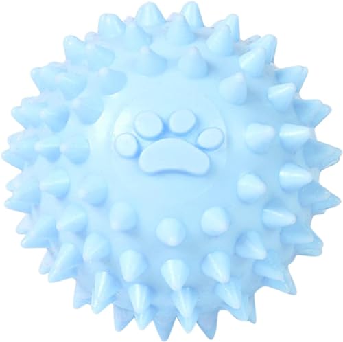 YuanHolumid Blauer Hunde-Kauball, Stachelball, kein Quietschen, für kleine und große Hunde, Zahnen, 6,1 cm, interaktives Kauspielzeug für Welpen, Kauen für das Training von Hunden, Gummiball, klein, YuanHolumid Blauer Hunde-Kauball, Stachelball, kein Quietschen, für kleine und große Hunde, Zahnen, 6,1 cm, interaktives Kauspielzeug für Welpen, Kauen für das Training von Hunden, Gummiball, klein, von YuanHolumid