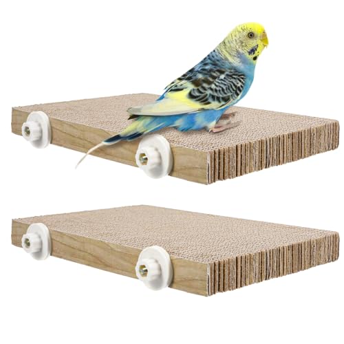 Papageien-Sitzstange, 30,5 cm, Vogelspielzeug für Sittiche und Nymphensittiche, große Stand-Plattform, Sitzstangen für kleine bis mittelgroße Vögel, Wellensittiche, Sittiche, Finken, Stressabbau und von Yuanan