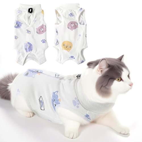 Yuanchu Katzen-Genesungsanzug, atmungsaktiv, zur Genesung von Katzen, Bauchwunden oder Hautkrankheiten, chirurgischer Einteiler, Pullover nur für Katzen, kein Lecken des Kätzchenmantels nach dem Yuanchu Katzen-Genesungsanzug, atmungsaktiv, zur Genesung von Katzen, Bauchwunden oder Hautkrankheiten, chirurgischer Einteiler, Pullover nur für Katzen, kein Lecken des Kätzchenmantels nach dem von Yuanchu