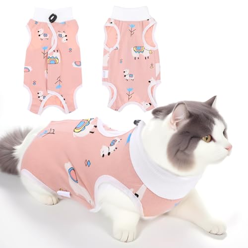 Yuanchu Katzenanzug für nach Operationen, Anti-Lecken, atmungsaktiv, Katzen-Outfits für weibliche Katzen, Neuter-Genesungsanzug, männlicher E-Halsband, alternativer Kätzchen-Einteiler für Katzen, Yuanchu Katzenanzug für nach Operationen, Anti-Lecken, atmungsaktiv, Katzen-Outfits für weibliche Katzen, Neuter-Genesungsanzug, männlicher E-Halsband, alternativer Kätzchen-Einteiler für Katzen, von Yuanchu