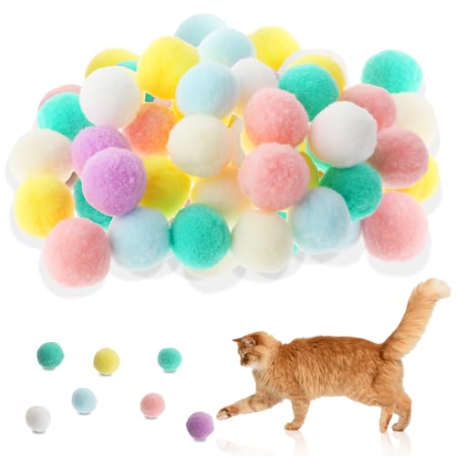 Yuanchu 30 Stück Katzen-Bommelbälle, weicher Plüsch, interaktives Katzenbälle, 3 cm, Kätzchenspielzeug für Training und Spielen, für den Innenbereich, Haustier, Kätzchen, zum Aufholen von Rollen Yuanchu 30 Stück Katzen-Bommelbälle, weicher Plüsch, interaktives Katzenbälle, 3 cm, Kätzchenspielzeug für Training und Spielen, für den Innenbereich, Haustier, Kätzchen, zum Aufholen von Rollen von Yuanchu