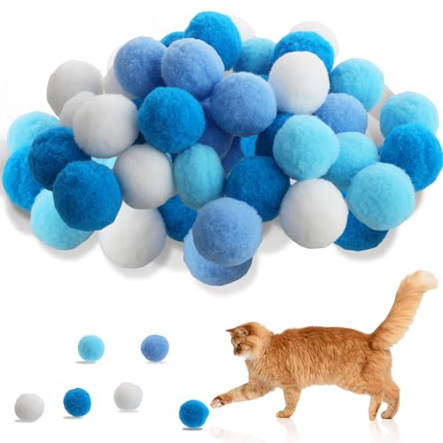 Yuanchu 30 Stück Katzen-Bommelbälle, weicher Plüsch, interaktives Katzenbälle, 3 cm, Kätzchenspielzeug für Training und Spielen, für den Innenbereich, Haustier, Kätzchen, zur Verfolgung von Rollen, Yuanchu 30 Stück Katzen-Bommelbälle, weicher Plüsch, interaktives Katzenbälle, 3 cm, Kätzchenspielzeug für Training und Spielen, für den Innenbereich, Haustier, Kätzchen, zur Verfolgung von Rollen, von Yuanchu