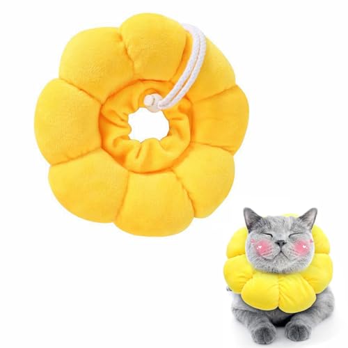 Yuannee Halskrause Katze,Leckschutz Einstellbarer Katzenkragen Weich Halskrausen für Katzen Sonnenblume Halskrause Klein Hund Nach Operation Katzenhalsband für Katzen M Yuannee Halskrause Katze,Leckschutz Einstellbarer Katzenkragen Weich Halskrausen für Katzen Sonnenblume Halskrause Klein Hund Nach Operation Katzenhalsband für Katzen M von Yuannee