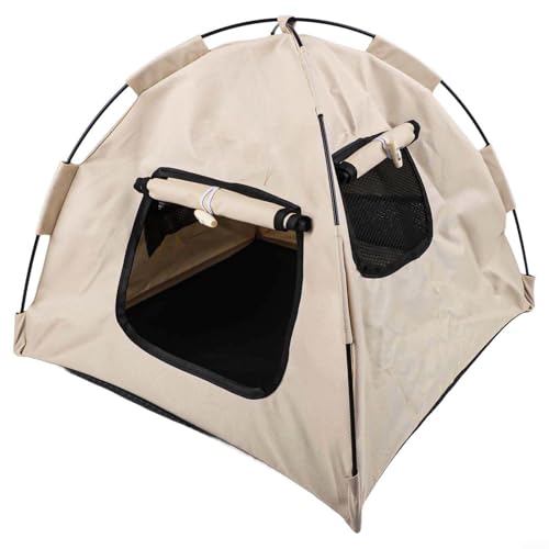 Atmungsaktives Outdoor-Haustierzelt mit Vorhängen, perfekt für Kleintiere (L) von Yuanpgky