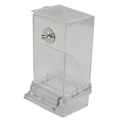 Praktische Vogelfutterlösung mit ausziehbarer Schublade für Wellensittiche und andere kleine Vögel (transparent) von Yuanpgky