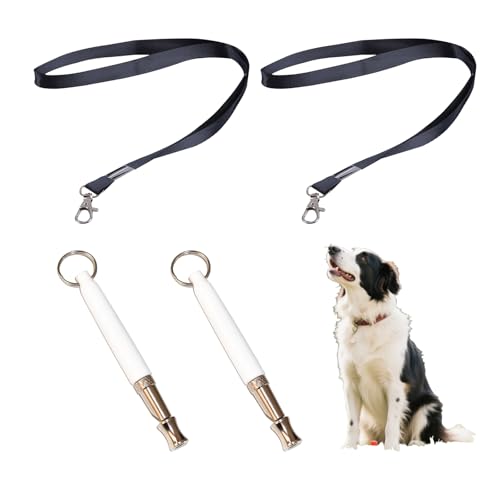 2-Stück Hundepfeife Rütter Rückruf,Lautlose Hundepfeife Hochfrequenz Lautlos,Erziehungshilfen für Hunde Pfeifen,Hundetraining Hundepfeifen,Hilfsmittel Pfeife Hund Rückruf (2 Stück Weiß) von YueJieSelected