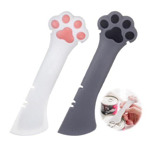 2-Stück Katzenlöffel Schlecki,Dosendeckel Katzenfutter Löffel,Katzen Löffel Katze Dosenlöffel,Non-Dirty Cat Treats Spoon Katzen Dosenöffner Für Nassfutter,Katzenlöffel für Katzenfutter,Futterlöffel von YueJieSelected