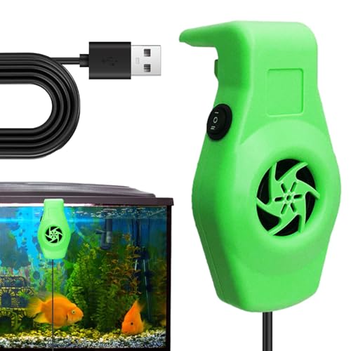 Yuecjian Aquarium-Kühler – USB-Fischtank-Kühler, rostfrei, leiser Kühler, Aquariumkühlung, kalter Wind für Zuhause, Süßwasser, Reptilien von Yuecjian