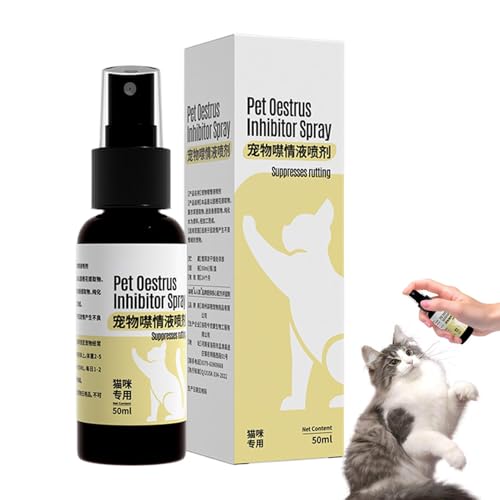 Yuecjian Beruhigendes Katzenspray, 50 ml, natürliche beruhigende Lösung für Katzen, Kätzchen-Nebel, reduziert Kratzen, Möbel, Pinkeln, Markierungen für Reisen von Yuecjian