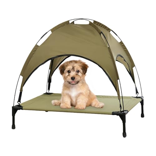 Yuecjian Hundebett Outdoor Mit Sonnendach,Faltbares Camping Hundebett - Ruheliege Mit Abnehmbarem Sonnendach Für Schlafen Camping Terrasse Yuecjian Hundebett Outdoor Mit Sonnendach,Faltbares Camping Hundebett - Ruheliege Mit Abnehmbarem Sonnendach Für Schlafen Camping Terrasse von Yuecjian