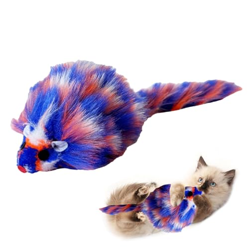 Yuecjian Mäuse Katzenspielzeug, Katzenspielzeugmäuse - Plüschkatze Übungsspielzeug,Quietschende Kätzchen -Kau -Trainingswerkzeuge, Plüsch -Stress -Relief -Spielgeräte für Haustiere von Yuecjian