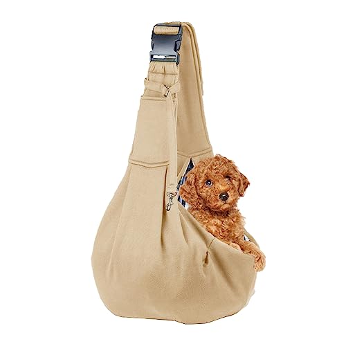 Yuehuam Kleine Hundetragetasche für Katzen, verstellbarer Riemen, freihändiges Haustier, Welpen, Reisetasche, Rucksack, große Kapazität, Hundetragetasche mit Seitentaschen für Katzen von Yuehuam