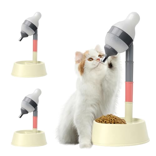 Haustier Standing Water Dispenser Schüssel Katze Hund Wasser Feeder Trinkflasche mit Abnehmbarer Pole Einstellbare Höhe Automatische Fütterung Wasser Schüssel Flasche von Yuehuamech