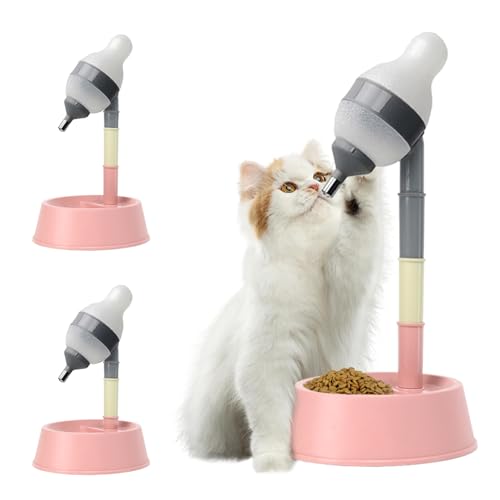 Haustier Standing Water Dispenser Schüssel Katze Hund Wasser Feeder Trinkflasche mit Abnehmbarer Pole Einstellbare Höhe Automatische Fütterung Wasser Schüssel Flasche von Yuehuamech