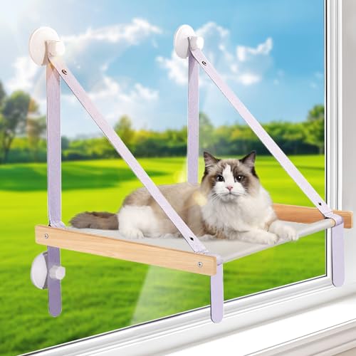 Yuehuamech Katzen Fenster Barsch Katze Hängematte Fenster Sitz faltbar montiert Katze Bett Regale mit 4 Saugnäpfen für Indoor-Katzen Kätzchen ruhen schlafen Spielen, bis zu 33lbs Yuehuamech Katzen Fenster Barsch Katze Hängematte Fenster Sitz faltbar montiert Katze Bett Regale mit 4 Saugnäpfen für Indoor-Katzen Kätzchen ruhen schlafen Spielen, bis zu 33lbs von Yuehuamech