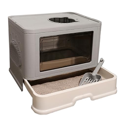 Katzentoilette mit Deckel Top Entry Kitten Potty Foldable Closed Kitty Litter Scoop Large Space Katzentoilettenboxen für kleine Katzen& Kaninchen 48, 5 x 38 x 36, 5cm Katzentoilette mit Deckel Top Entry Kitten Potty Foldable Closed Kitty Litter Scoop Large Space Katzentoilettenboxen für kleine Katzen& Kaninchen 48, 5 x 38 x 36, 5cm von Yuehuamech