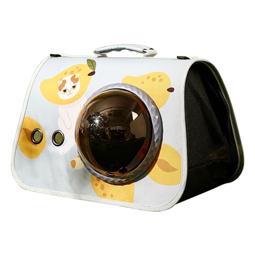 Pet Space Capsule Carrier Haustier Travel Backpack mit Bubble Window Pet Travel Carrier für Katze Welpe Reisen Wandern Wandern Camping 41x31cm/ 16. 1x12. 2inch von Yuehuamech