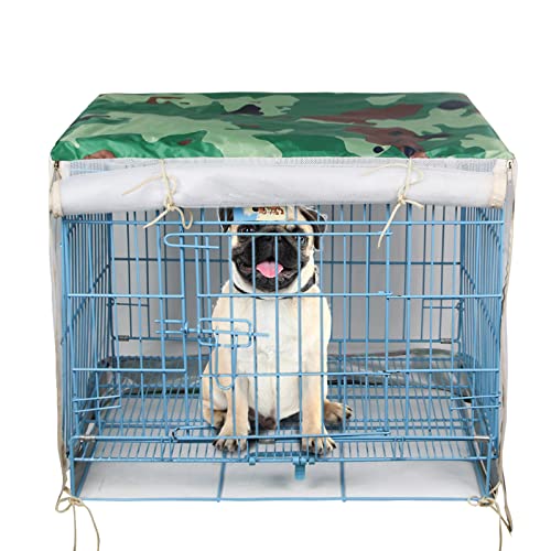 Yuehuamech Dog Crate Cover Breathable Camouflage Dog Cage Cover Mosquito Net Cover Pet Kennel Cover for Small Medium Large Wire Dog Crate Indoor Outdoor Protection von Yuehuamech