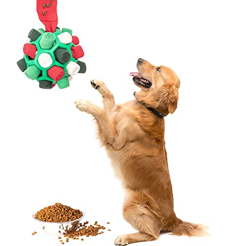 Yuehuamech Futter Schnüffelmatte für Hunde,Schnüffelball Spielzeug Hundeanreicherung Schnüffelball Welpe Leckerbissen Spender Langsame Fütterung Hundenase Interaktive Spielzeuge Hund Puzzle Spielzeug von Yuehuamech