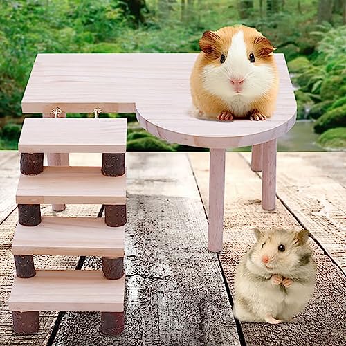 Yuehuamech Hölzerner Hamster Haus Käfig Plattform Set mit Stufen Kleine Tieraktivität Spielplatz Hamster Klettern Spielplattform Brett für Chinchilla Gerbils Vogel Degus Hideout Dekor Yuehuamech Hölzerner Hamster Haus Käfig Plattform Set mit Stufen Kleine Tieraktivität Spielplatz Hamster Klettern Spielplattform Brett für Chinchilla Gerbils Vogel Degus Hideout Dekor von Yuehuamech