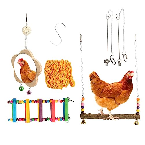 Yuehuamech Hühner Spielzeug für Coop,Hennen Xylophon Schleifstein Pecking Swing Flexible Leiter String Bag Gemüse Hängende Spieß Feeder Spiegel Spielzeug für Hühner Papagei Vogel Yuehuamech Hühner Spielzeug für Coop,Hennen Xylophon Schleifstein Pecking Swing Flexible Leiter String Bag Gemüse Hängende Spieß Feeder Spiegel Spielzeug für Hühner Papagei Vogel von Yuehuamech