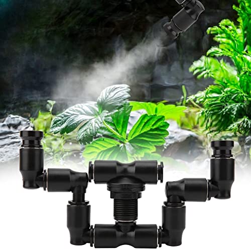 Yuehuamech Rettile Nebel Nebel Nebel Nebel Maker Nebel Düse 360°Einstellbare Doppelkopf Kühlsystem Aquarium System Verbinden 1/4 Wanne Amphibien Pflanzen Blumen von Yuehuamech