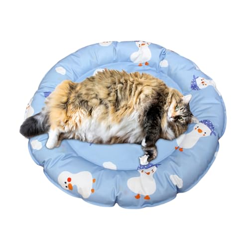 Yuemeuy Hundekühlmatte, Coole Matte für Hunde,Runde Cool Pad - Atmungsaktives wasserdichtes und Außenbett für kleine Hunde und Katzen in heißen Tagen, waschbar von Yuemeuy