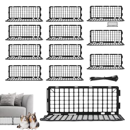 Yuemeuy Unter Couch Blockierer Für Haustiere - Unter-Bett-Sperre für Katzen und Spielzeug - 12er Set Einfache Montage Katzenschutz Für Kinderzimmer Schlafzimmer Spielzimmer von Yuemeuy