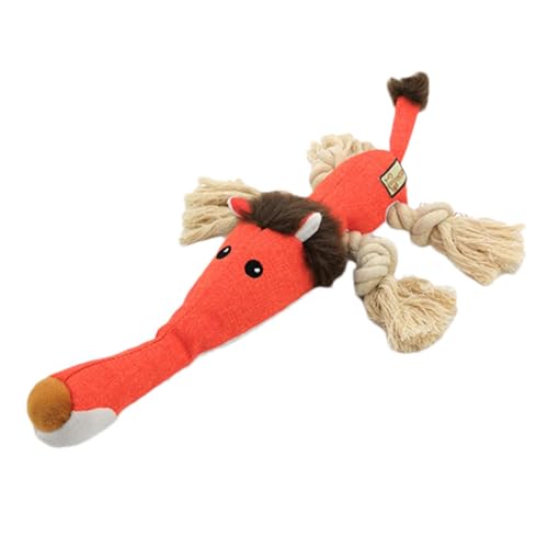 Haustier-Beißspielzeug, Plüsch-Hundespielzeug mit Quietschern - Kaupuppe für Hunde aus Baumwollseil mit Knoten,Bissfestes Hundebeißspielzeug aus Baumwollseil mit Knoten zur Linderung von Zahnungsbesch Haustier-Beißspielzeug, Plüsch-Hundespielzeug mit Quietschern - Kaupuppe für Hunde aus Baumwollseil mit Knoten,Bissfestes Hundebeißspielzeug aus Baumwollseil mit Knoten zur Linderung von Zahnungsbesch von Yugugomo