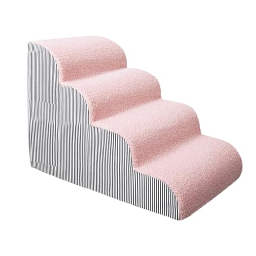 Haustiertreppen Für Hohe Betten, Hundebettstufe 3 Stufen, Schneevelours, Flache Rampe, Waschbar, 56 * 35cm, für Zuhause, Auto, Postoperativer Hund, Hund, Katze Haustiertreppen Für Hohe Betten, Hundebettstufe 3 Stufen, Schneevelours, Flache Rampe, Waschbar, 56 * 35cm, für Zuhause, Auto, Postoperativer Hund, Hund, Katze von Yugugomo