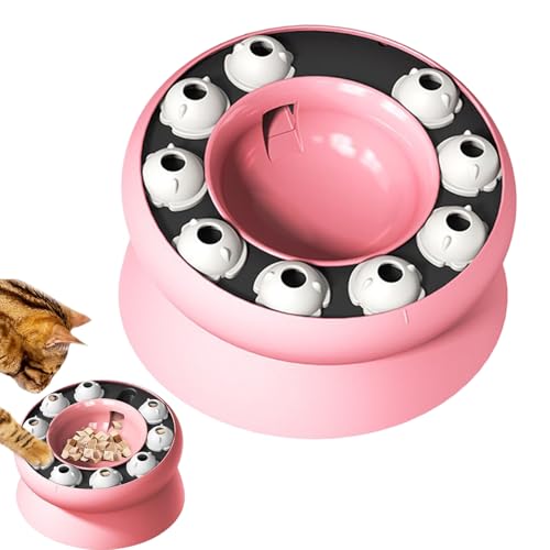 Katzen Slow Feeder Napf - Rotierender Katzennapf Mit Schlingverhinderung,Spielzeug Gegen Schlingen Für Zuhause Unterwegs Trockenfutter Langeweile Katzen Slow Feeder Napf - Rotierender Katzennapf Mit Schlingverhinderung,Spielzeug Gegen Schlingen Für Zuhause Unterwegs Trockenfutter Langeweile von Yugugomo