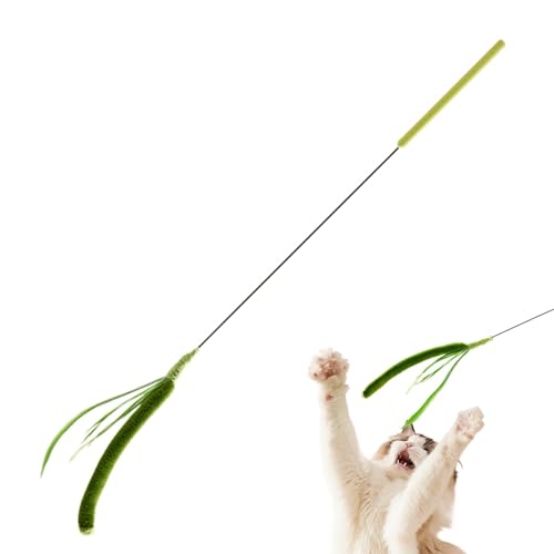 Katzenstäbe für Wohnungskatzen, Katzenstabspielzeug für Wohnungskatzen - Simulierter Setaria-Kätzchen-Spielzeugstab,Flexibles Spring-Katzenspielzeug, Haustierzubehör, lange Plüschstange für das körper Katzenstäbe für Wohnungskatzen, Katzenstabspielzeug für Wohnungskatzen - Simulierter Setaria-Kätzchen-Spielzeugstab,Flexibles Spring-Katzenspielzeug, Haustierzubehör, lange Plüschstange für das körper von Yugugomo