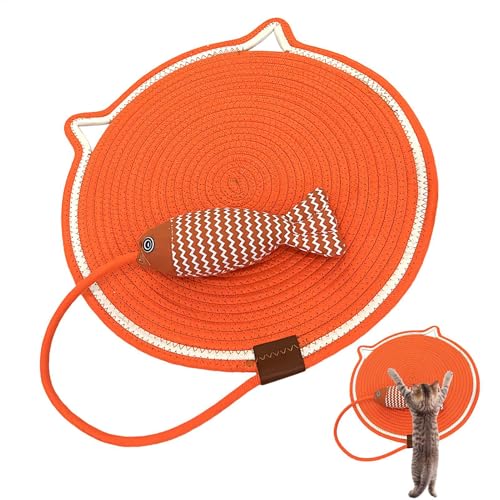 Kratzbrett für Katzen, Katzenkratzbrett | Kratzmatte, Katzenkratzteppich, Möbelschutz - Robuste Kratzpads, Katzenkratzer aus Baumwollseil für Hauskatzen Kratzbrett für Katzen, Katzenkratzbrett | Kratzmatte, Katzenkratzteppich, Möbelschutz - Robuste Kratzpads, Katzenkratzer aus Baumwollseil für Hauskatzen von Yugugomo