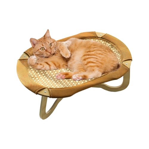 Rattan Kühlbett für Katzen | Rattan Kühlbett erhöht für Welpen - Kratzfeste Schlafunterlage Für Kätzchen An Heißen Tagen Geeignet Für Wohnzimmer Boden Und Balkon Rattan Kühlbett für Katzen | Rattan Kühlbett erhöht für Welpen - Kratzfeste Schlafunterlage Für Kätzchen An Heißen Tagen Geeignet Für Wohnzimmer Boden Und Balkon von Yugugomo
