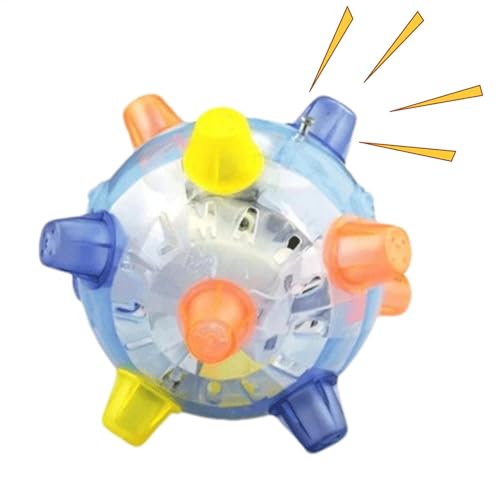 Yugugomo Hundespielzeug Ball, Spring Aktivierungsball mit Lichtern und Musik, Stachelball Wurfspielzeug, Farbe Interaktive Bounce Springball Spielzeug für kleine mittelgroße Rasse Hund Indoor Outdoor Yugugomo Hundespielzeug Ball, Spring Aktivierungsball mit Lichtern und Musik, Stachelball Wurfspielzeug, Farbe Interaktive Bounce Springball Spielzeug für kleine mittelgroße Rasse Hund Indoor Outdoor von Yugugomo