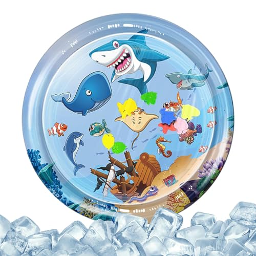 Yugugomo Wassersensorik Spielmatte für Hunde & Katzen mit Luftpumpe, 100cm x 100cm Verdickte Auslaufsichere Wassergefüllte aus PVC, Interaktives Spielzeug Kühlmatte für Drinnen/Draußen Yugugomo Wassersensorik Spielmatte für Hunde & Katzen mit Luftpumpe, 100cm x 100cm Verdickte Auslaufsichere Wassergefüllte aus PVC, Interaktives Spielzeug Kühlmatte für Drinnen/Draußen von Yugugomo