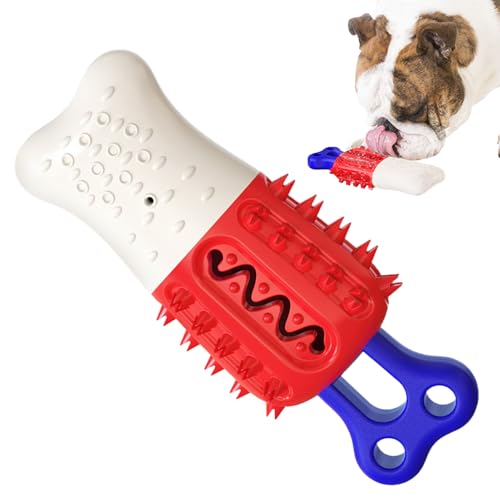 Yugugomo am Stiel-Kauspielzeug für Hunde, kühlendes Kauspielzeug für Hunde mit Beißring - am Stiel-Knochenform- für zum Einfrieren und Zahnen - Haustier-Molaren-Beißspielzeug, Kauspielz Yugugomo am Stiel-Kauspielzeug für Hunde, kühlendes Kauspielzeug für Hunde mit Beißring - am Stiel-Knochenform- für zum Einfrieren und Zahnen - Haustier-Molaren-Beißspielzeug, Kauspielz von Yugugomo