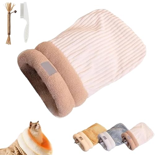 Katzenschlafsack Bett, niedlicher Katzenschlafsack für Indoor-Katzen, Katzen-Winterschlafsack, gemütlicher Katzen-Winterschlafsack, weicher Plüsch-Katzensack, selbstwärmendes Katzenhöhlenbett für Katzenschlafsack Bett, niedlicher Katzenschlafsack für Indoor-Katzen, Katzen-Winterschlafsack, gemütlicher Katzen-Winterschlafsack, weicher Plüsch-Katzensack, selbstwärmendes Katzenhöhlenbett für von Yuhaidzsw