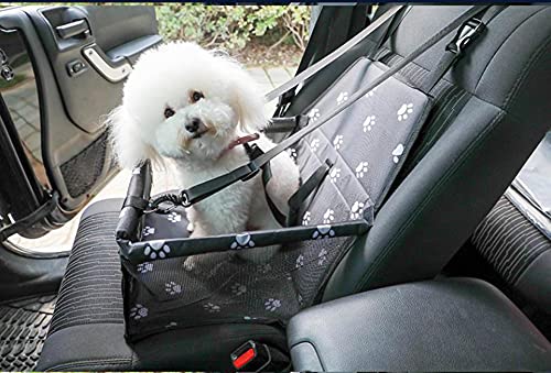 Yuing Haustier-Auto-Sitzerhöhung, Haustier-Reisesicherheits-Autositz, tragbarer Hundesitz mit Clip-Sicherheitsleine, faltbarer, wasserdichter Hundesitz von Yuing