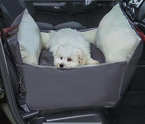 Yuing Haustier-Autositz für Hunde, Haustiererhöhung, Autositz, Tragetasche, Welpenautositz, bequem, faltbar, weich, waschbar von Yuing