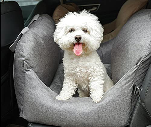 Yuing Hunde-Autositz, Hundesitz, Autositz mit Sicherheitsleine zum Anklemmen, Booster Autositz für Hund/Katze, Welpen, Autositz, Sicherheit und Komfort für Reisen von Yuing