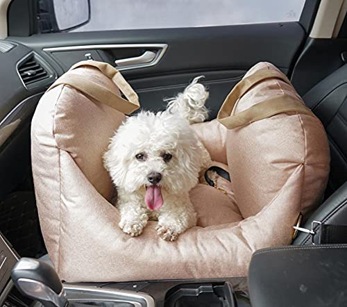 Yuing Hunde-Autositz, Hundesitz, Autositz mit Sicherheitsleine zum Anklemmen, Booster Autositz für Hund/Katze, Welpen, Autositz, Sicherheit und Komfort für Reisen von Yuing