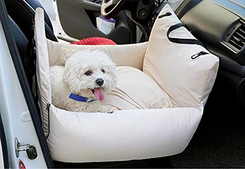 Yuing Hunde-Autositz/Haustierbett, weicher Autositz mit Sicherheitsgurt, für Hunde und Welpen, weicher Autositzbezug für Reisen von Yuing