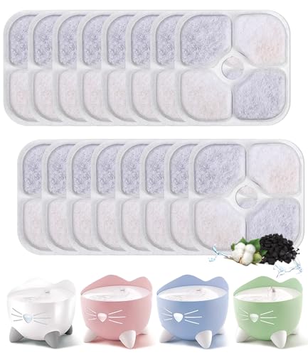 Yulado Filter Katzenbrunnen,16 PCS Trinkbrunnen Filter für 2,5L Trinkbrunnen für Katze Ersatzfilter Dreifaches Filtersystem,Katzen Wasser Brunnen Filter,kompatibel mit PIXI Pet Fountain. Yulado Filter Katzenbrunnen,16 PCS Trinkbrunnen Filter für 2,5L Trinkbrunnen für Katze Ersatzfilter Dreifaches Filtersystem,Katzen Wasser Brunnen Filter,kompatibel mit PIXI Pet Fountain. von Yulado
