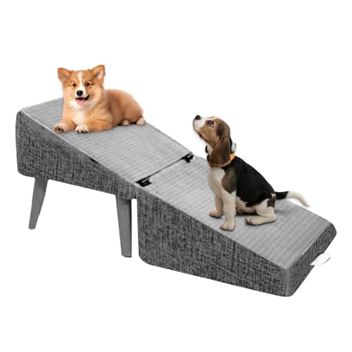 Faltbare Hundetreppe Fürs Bett, Faltbare Hundetreppe Fürs Sofabett, Wiederverwendbare Welpenleiter, Multifunktionale Fußstütze Für Kleine Katzen, Rutschfestes Haustier Für Kleine Hunde Und Katzen von Yulokdwi